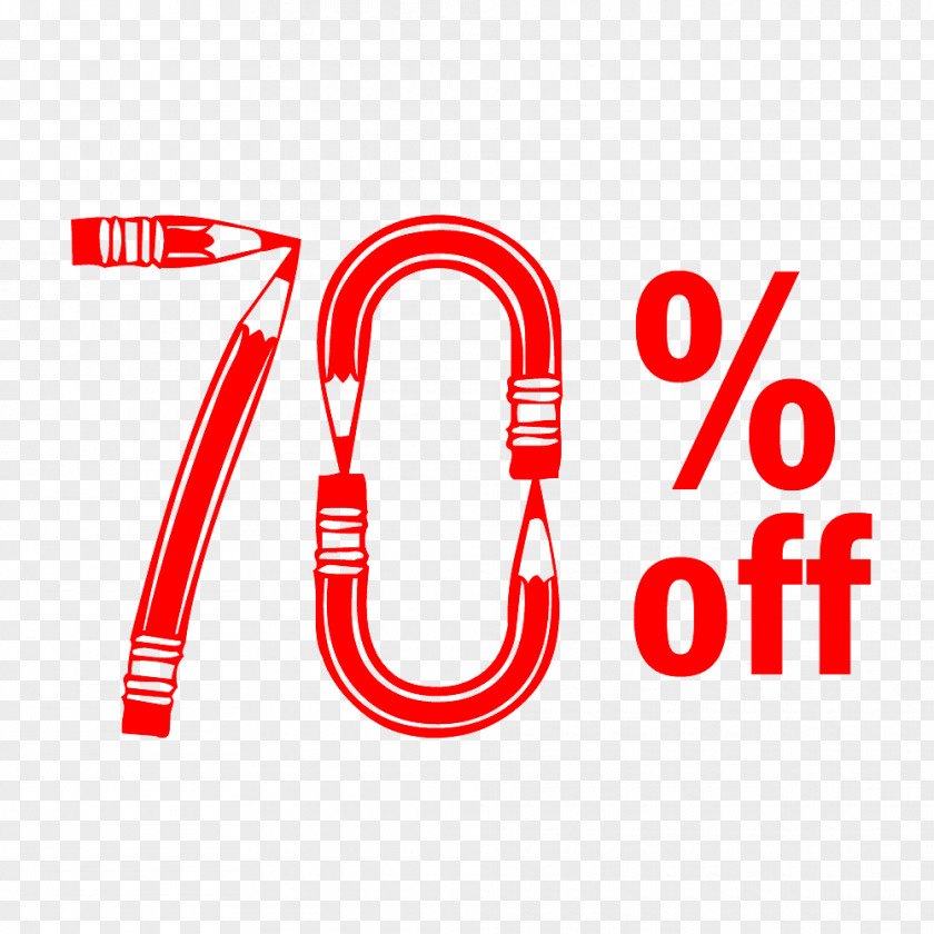 Back To School 70% Off Discount Tag. PNG