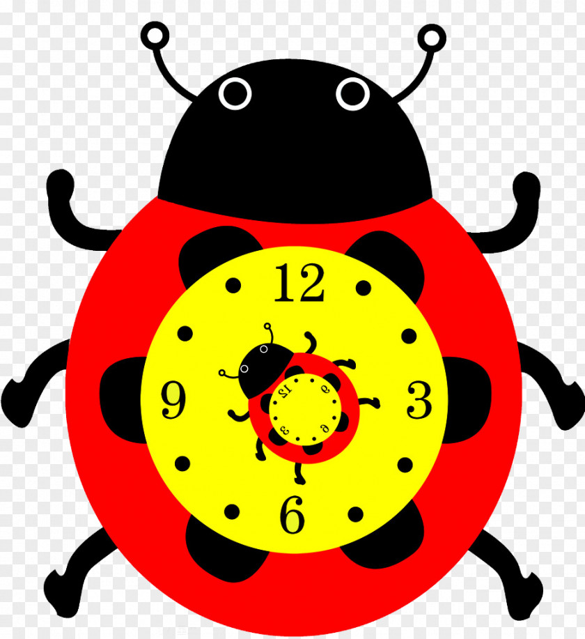 Ladybug Red Alarm Clock Ladybird Clip Art PNG