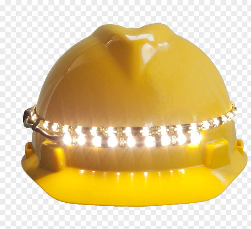 Light Hard Hats Light-emitting Diode Lumen Yellow PNG