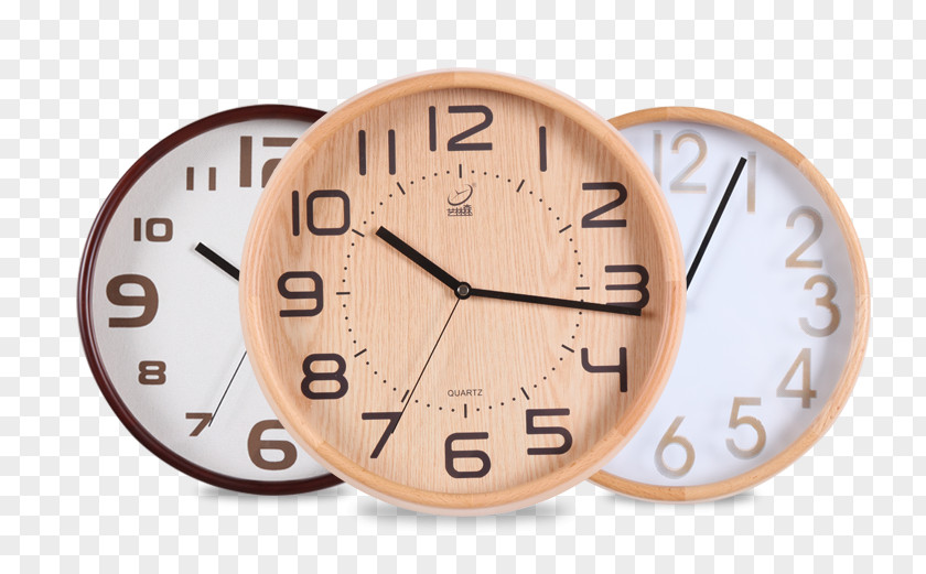 Product Physical Beige Brown Clock Alarm Digital Quartz Living Room PNG