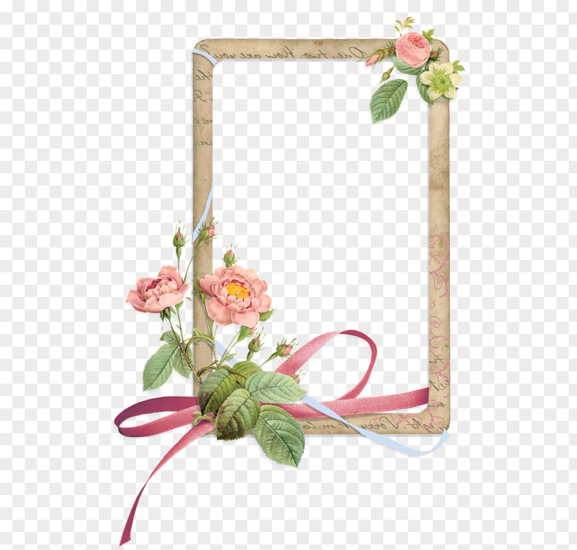 Floral Design Interior Picture Frame PNG