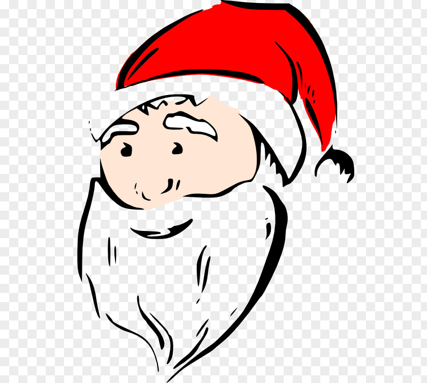 Svg Art Santa Claus Face Cartoon Clip PNG