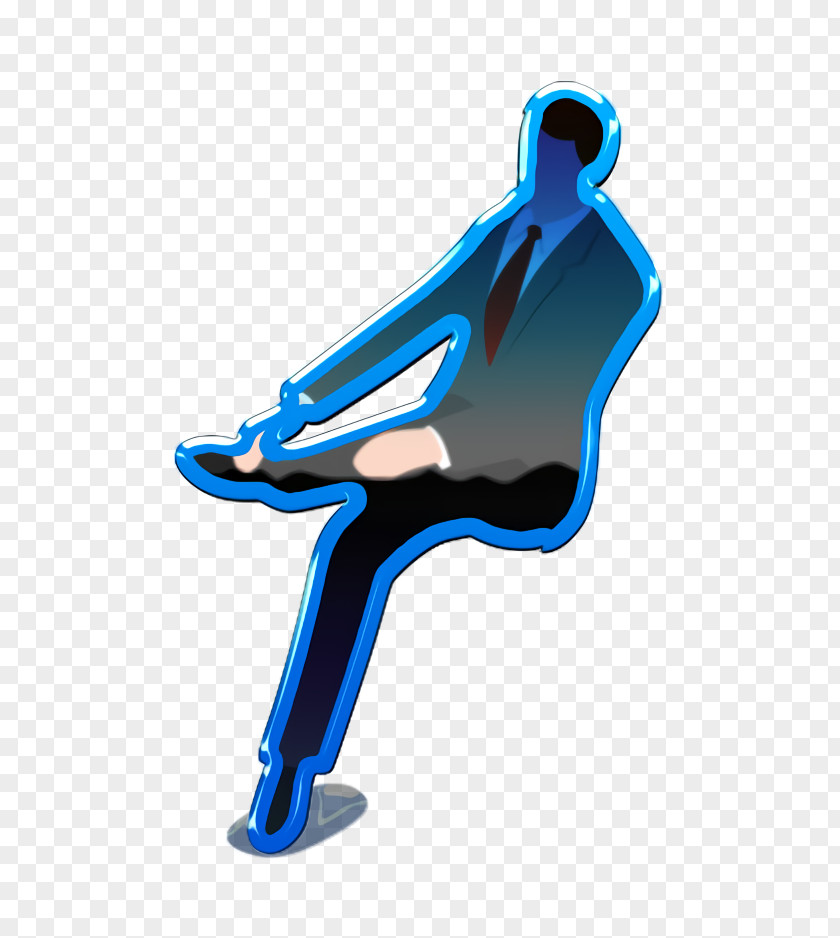 Electric Blue Sitting Avatar Icon Businessman Clothing PNG