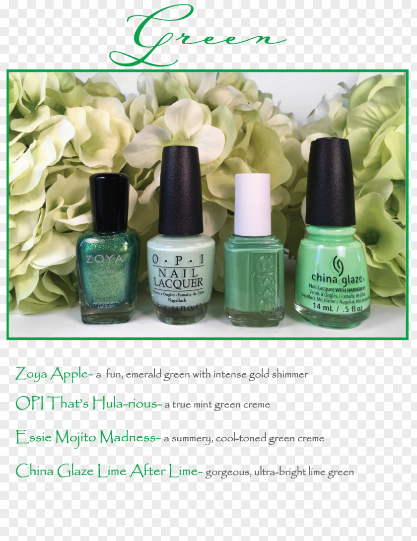 Nail Polish Green PNG