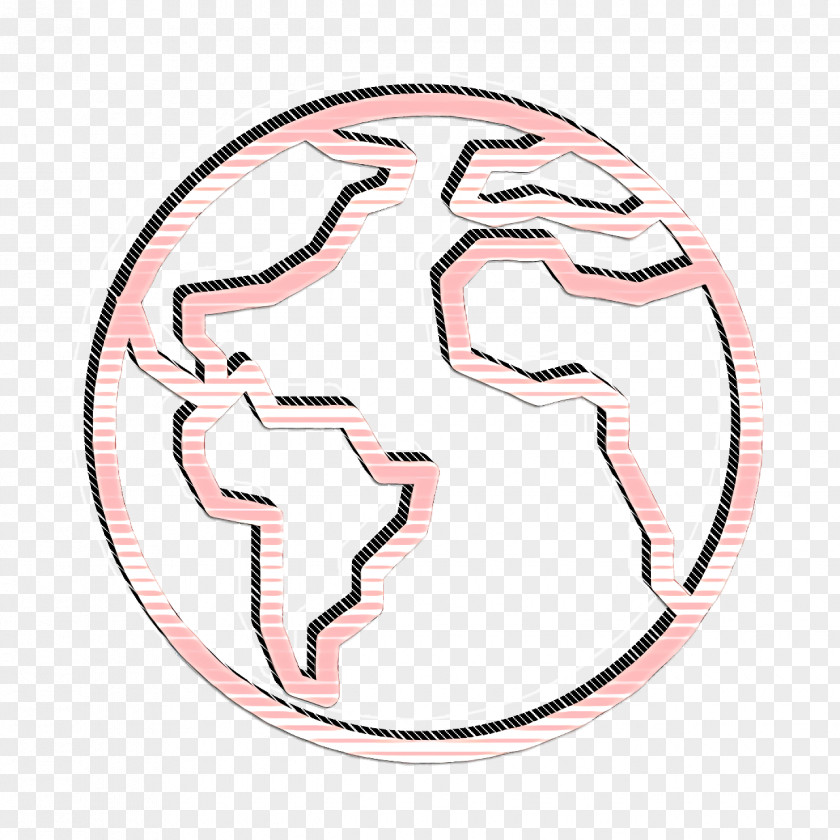 Symbol Pink World Icon PNG