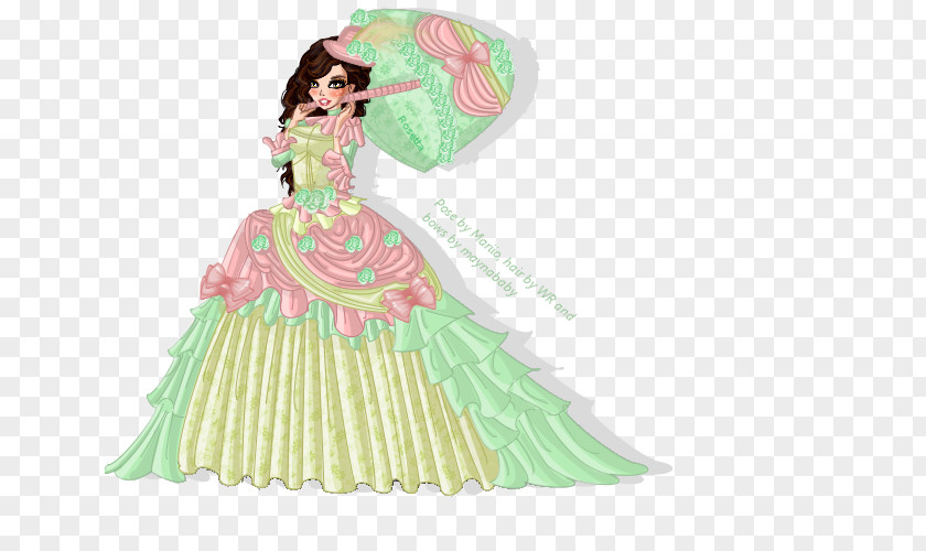 Victorian Dress Costume Design Gown Green PNG