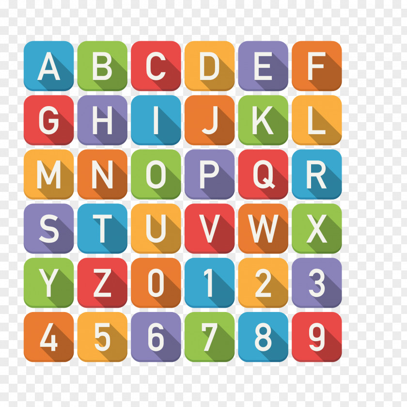 Flat Square Letters Design Alphabet Letter Royalty-free Icon PNG