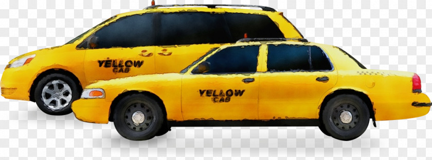 Law Enforcement Sedan Vehicle Taxi Ford Crown Victoria Car Yellow PNG