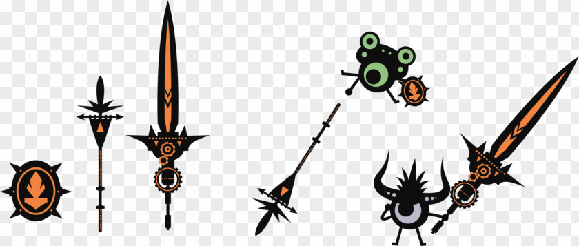 Legends Vector Patapon 2 3 Spear Weapon PNG