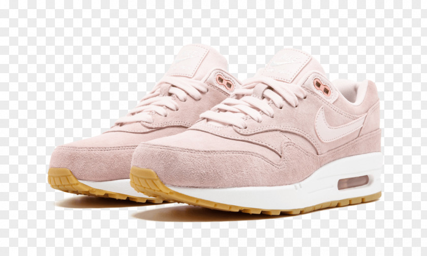 Oatmeal Sports Shoes Nike Air Max 1 Women'sPink For Women Wide Width Wmns SD PNG