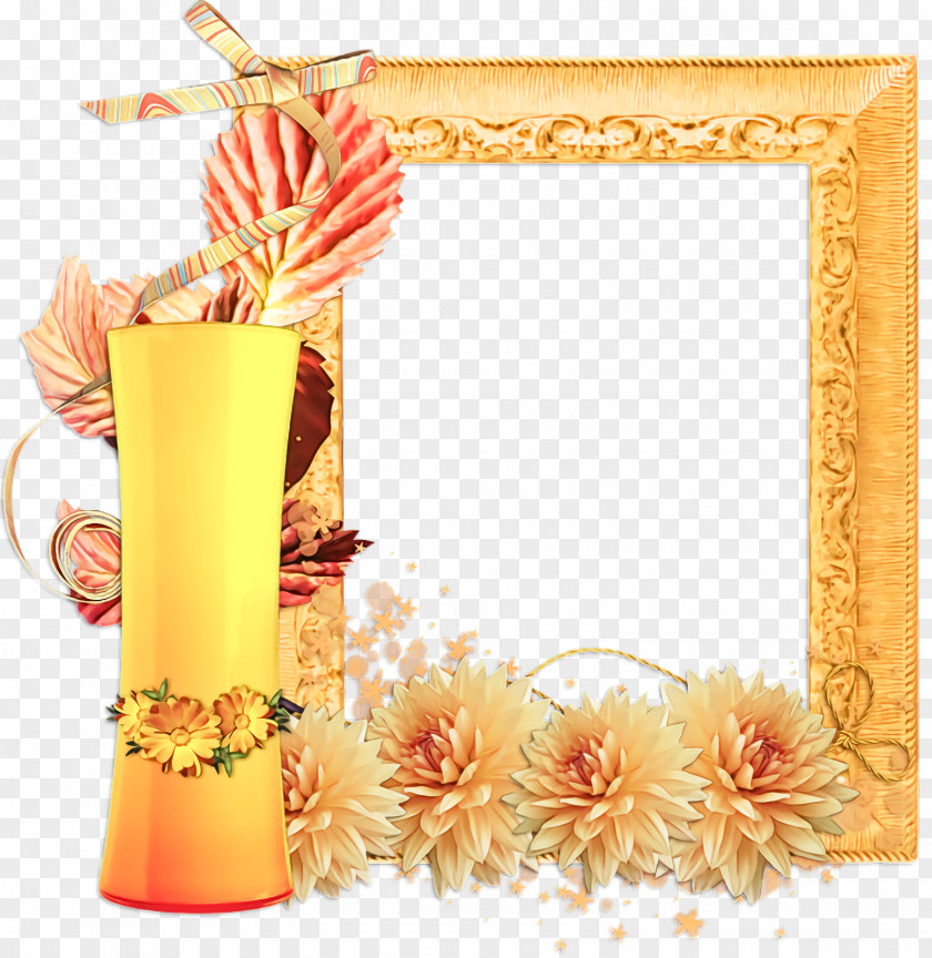 Picture Frame Yellow PNG