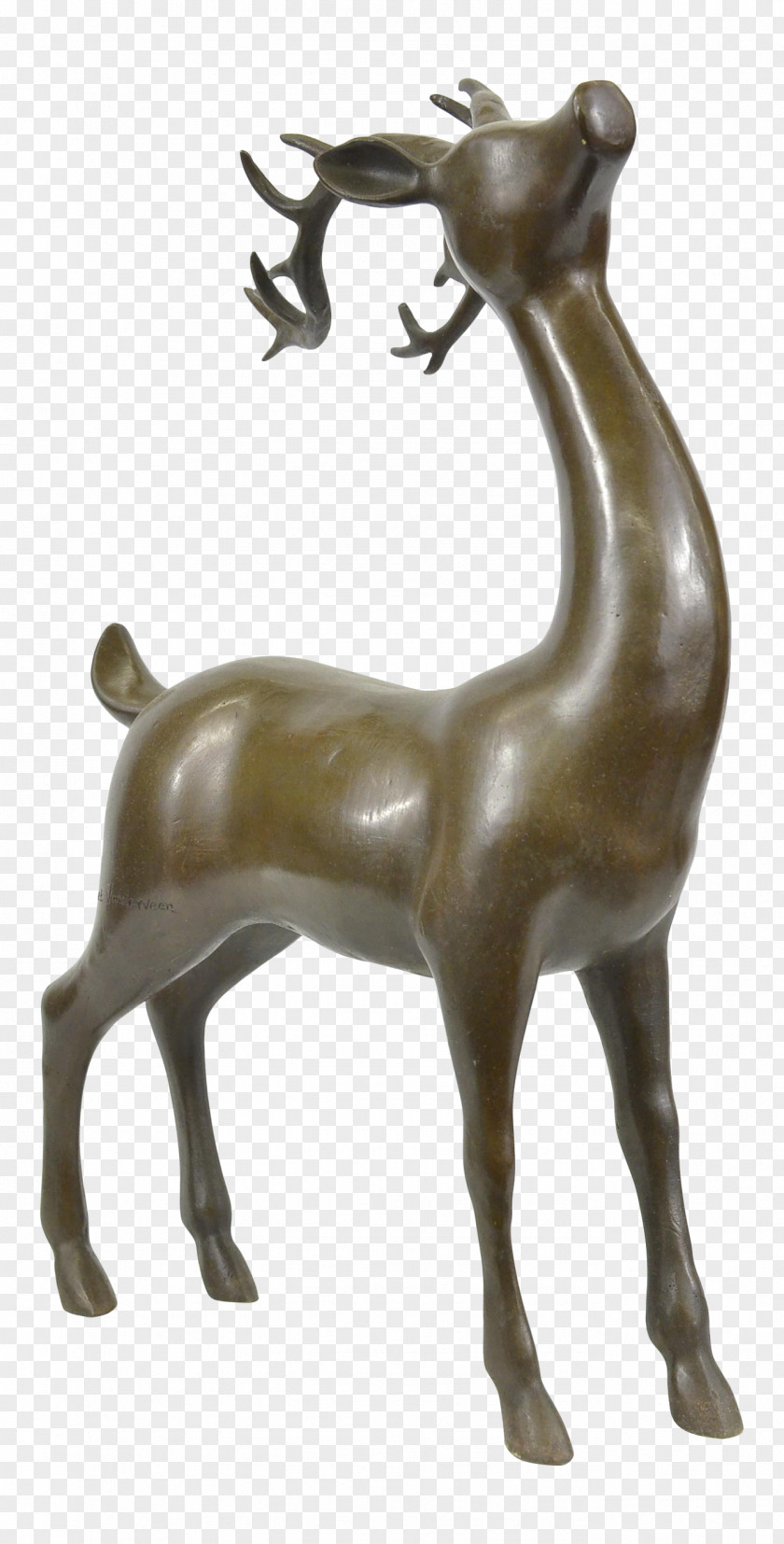 Reindeer Bronze Sculpture Art PNG