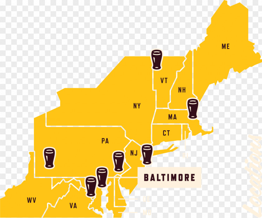SlumbrewMap City Brew Tours Baltimore Map DC Brewery Somerville Brewing Company PNG