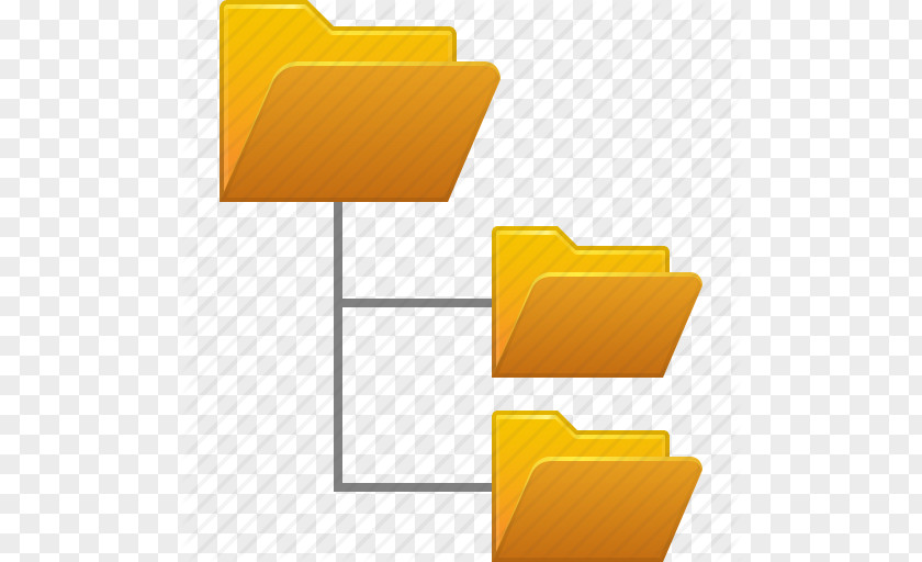 System Folder Tree Yellow Icon Directory Structure Mbox File PNG
