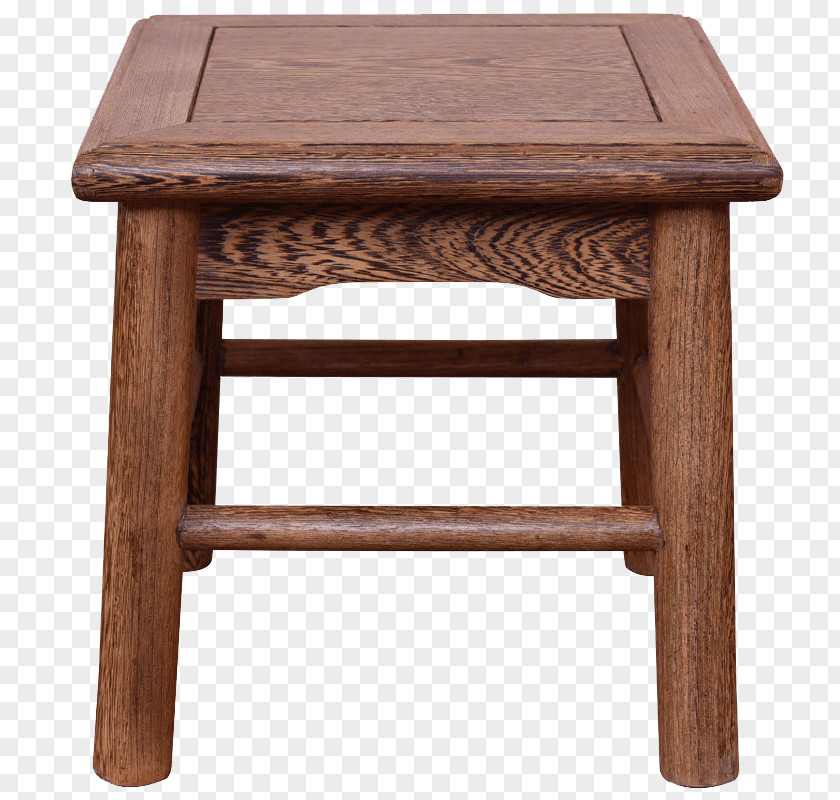 Bamboo Chair Small Square Stool Table PNG