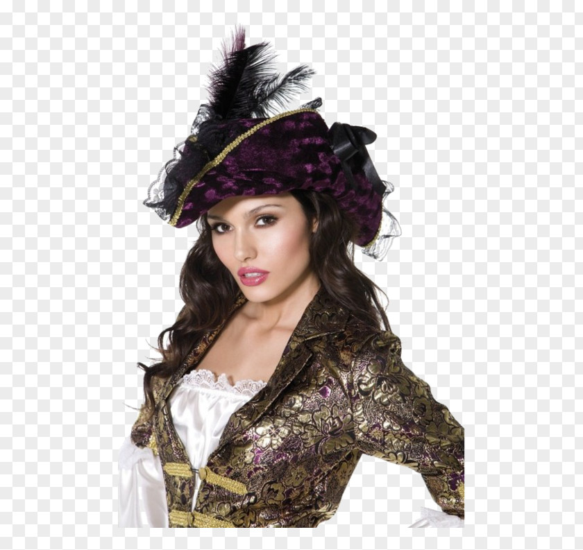 Pirate Hat With Feather Fever Marauding Adult Tricorne Clothing Costume PNG