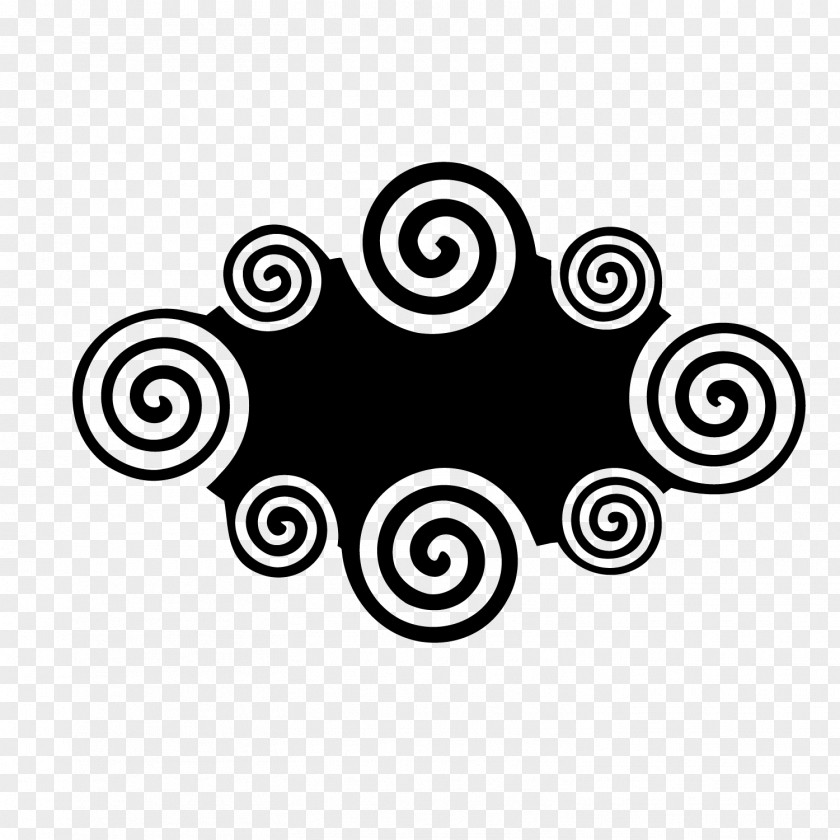 Vector Ink Clouds Black Rotating Pattern Euclidean Graphic Design PNG