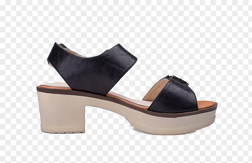 Black High-heeled Sandals Sandal Footwear Elevator Shoes PNG