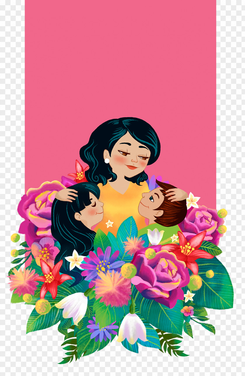 Feliz Dia De Las Madres Floral Design Flower Bouquet Illustration Av Villas PNG