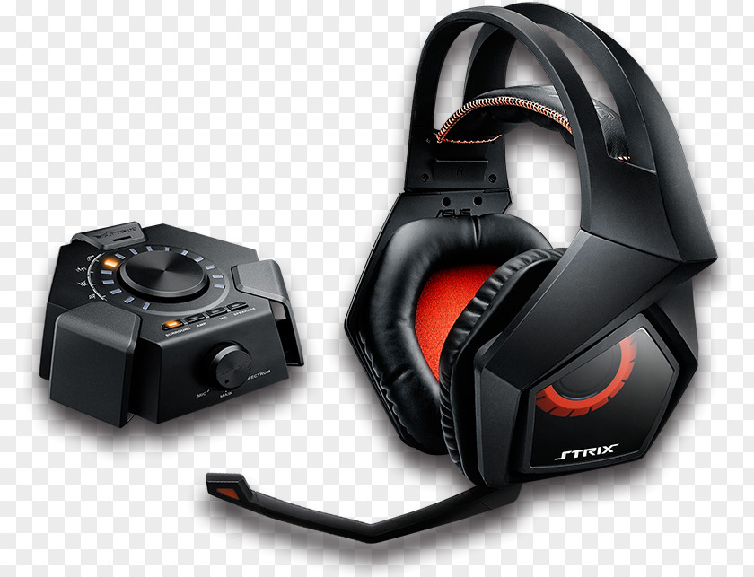 Headphones Headset ASUS STRIX 7.1 Computer Cases & Housings Surround Sound Graphics Cards Video Adapters PNG