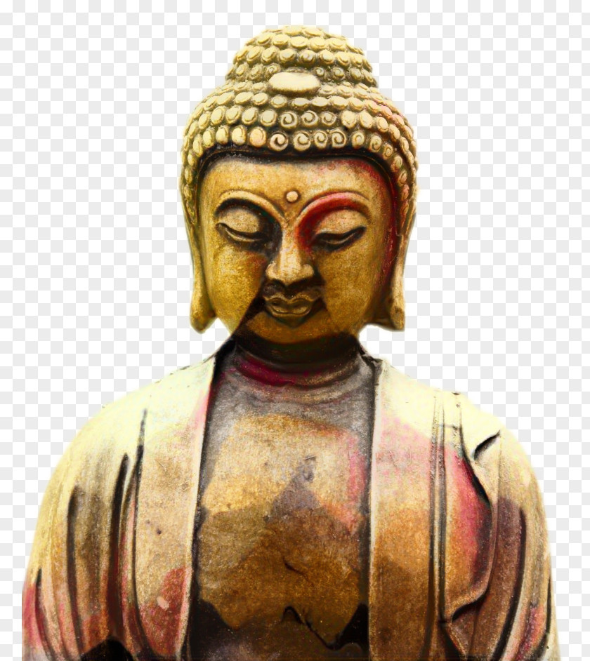 Gautama Buddha Mahabodhi Temple Golden Buddhism Statue PNG