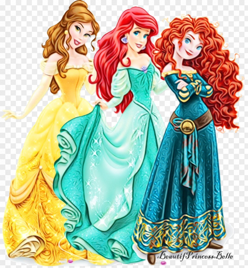 Merida Rapunzel Ariel Belle Cinderella PNG