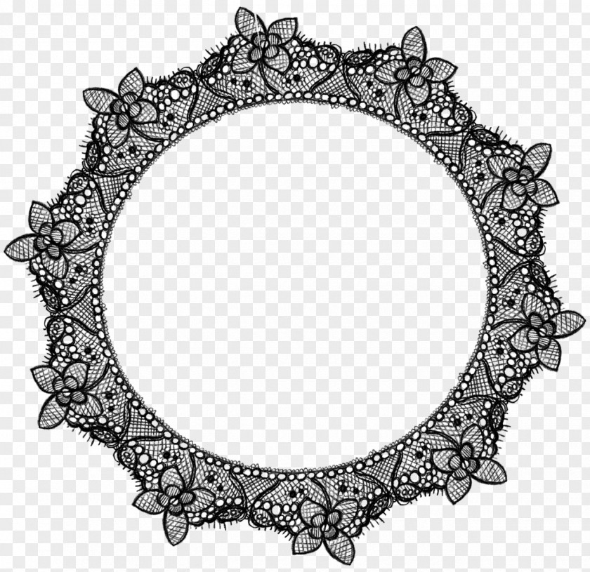Round White Frame Picture Frames Lace Decorative Arts Image File Formats PNG