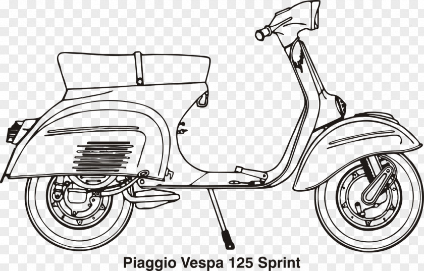 Scooter Piaggio Vespa PX Motorcycle PNG