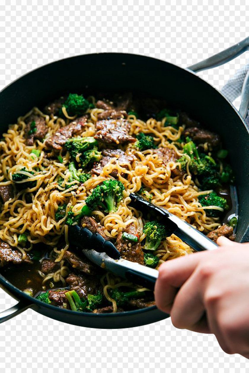 Broccoli Beef Noodles Ramen Recipe Dinner PNG