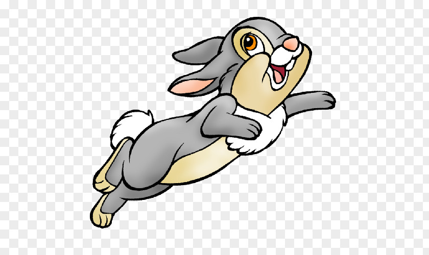Bunny Rabbit Thumper Easter Show Jumping Clip Art PNG
