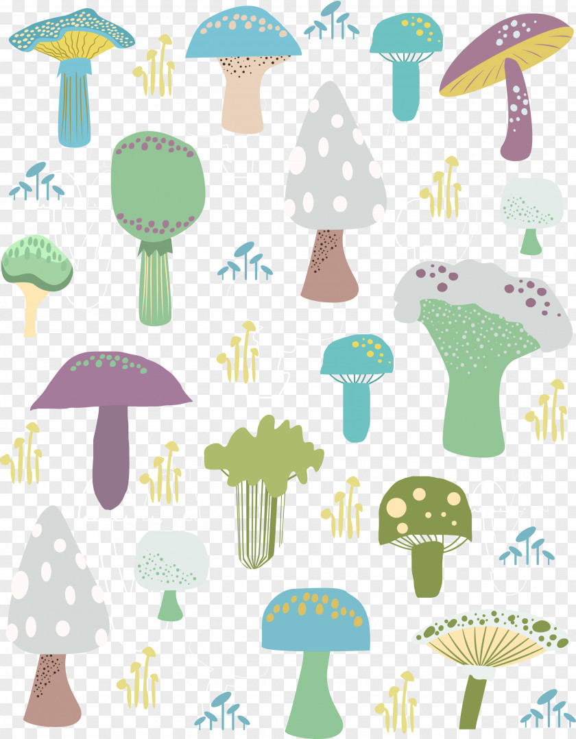 Featured Cartoon Mushrooms Clip Art PNG