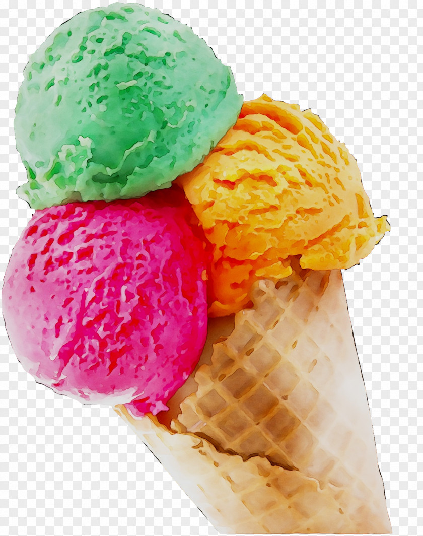 Ice Cream Cones Neapolitan Design Image PNG