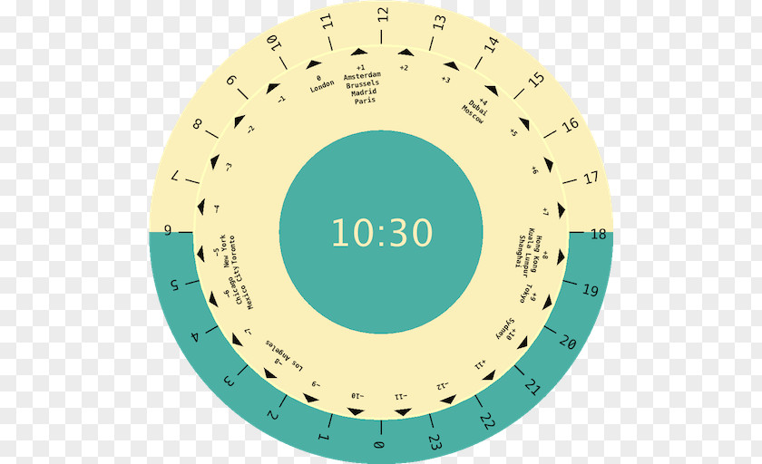 Android World Clock PNG