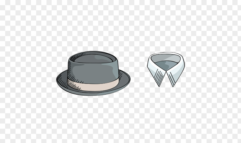 Gentleman's Hat And Collar Designer Sombrero PNG