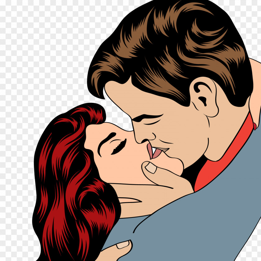 Vector Affectionate Kisses Pop Art Stock Photography Royalty-free Illustration PNG