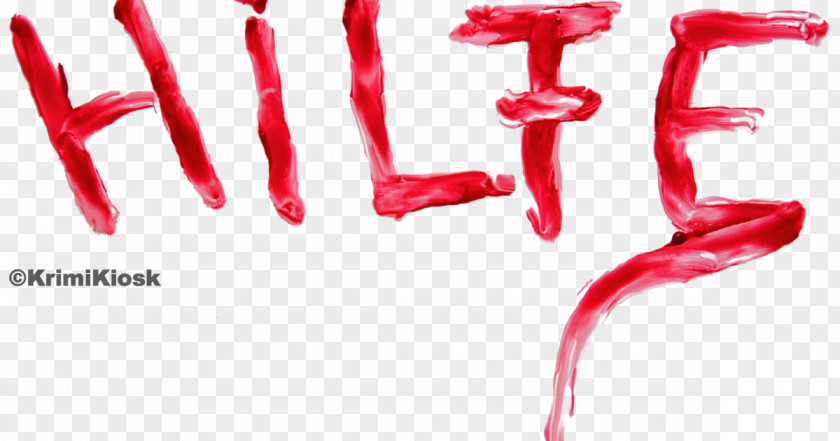Blood Finger Close-up Font PNG