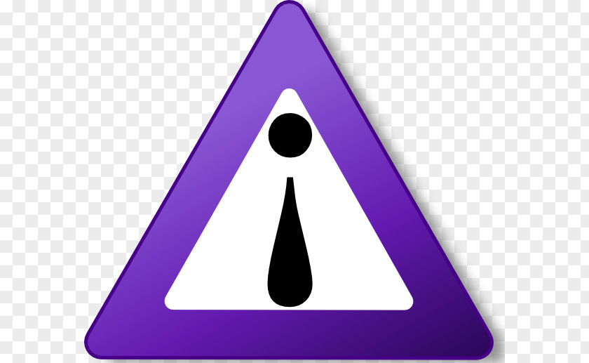 Humor Cliparts Warning Sign Purple Wiki PNG