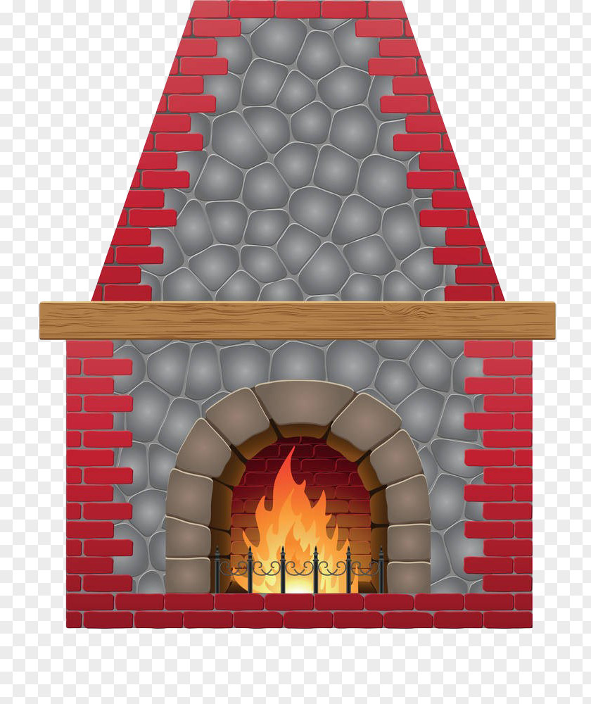 Burning Firewood Stove Furnace Living Room Fireplace Clip Art PNG