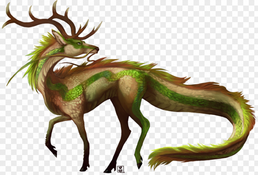 Creatures Qilin Deer Dragon Unicorn PNG