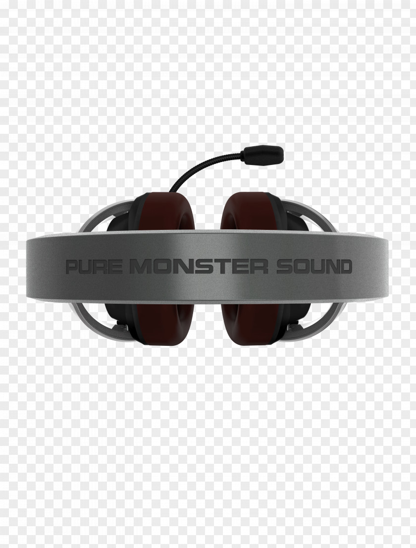 Headphones Monster Fatal1ty FXM 200 By 100 Gaming Over-Ear ROC Sport Platinum Cable PNG
