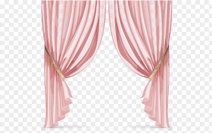 Pink Curtains Window Curtain Shutterstock Stock Photography PNG
