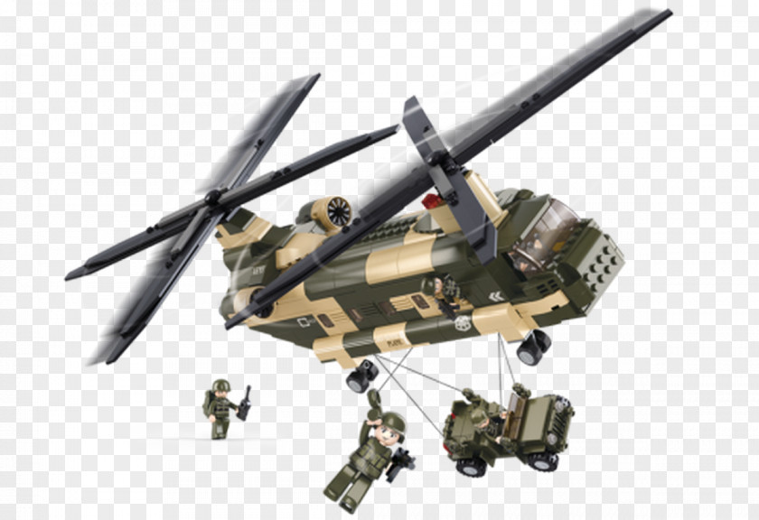 Apache Helicopter Boeing CH-47 Chinook Toy Block Transport PNG