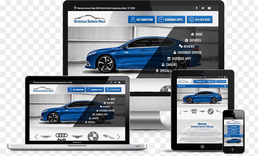 Car Door Automobile Repair Shop Web Design PNG