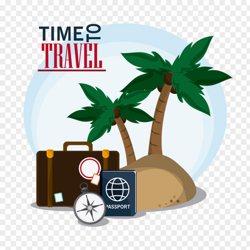 Island Travel Material Euclidean Vector Drawing Illustration PNG