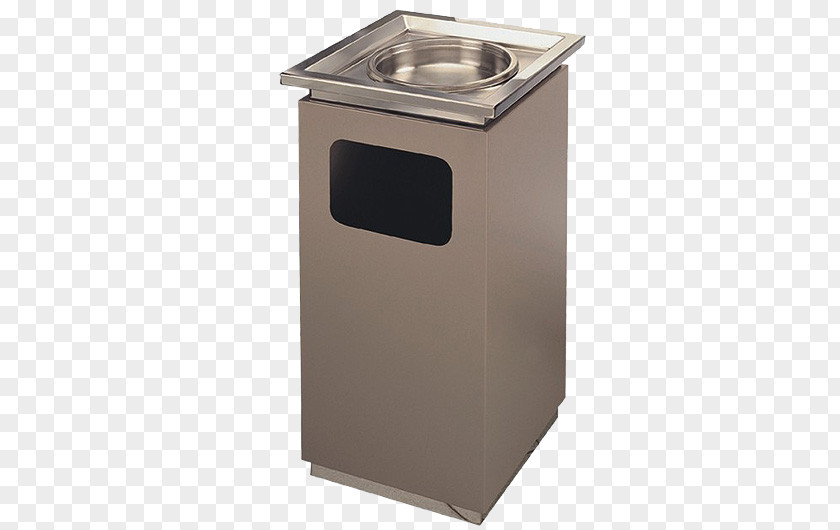 Brown Stainless Steel Trash Can Waste Container PNG