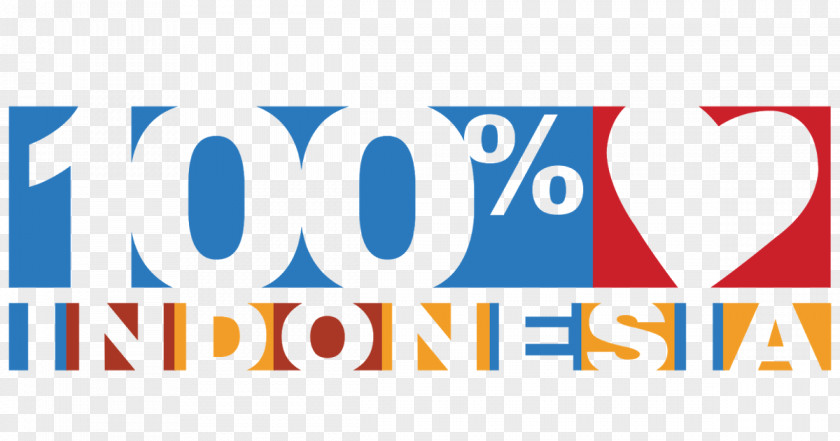 Hundred 100% Cinta Indonesia Logo Indonesian PNG