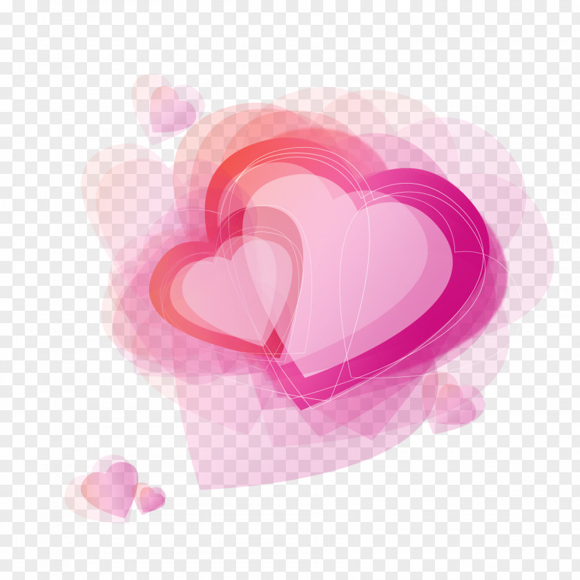 Pink Dream Heart Shape Wallpaper PNG