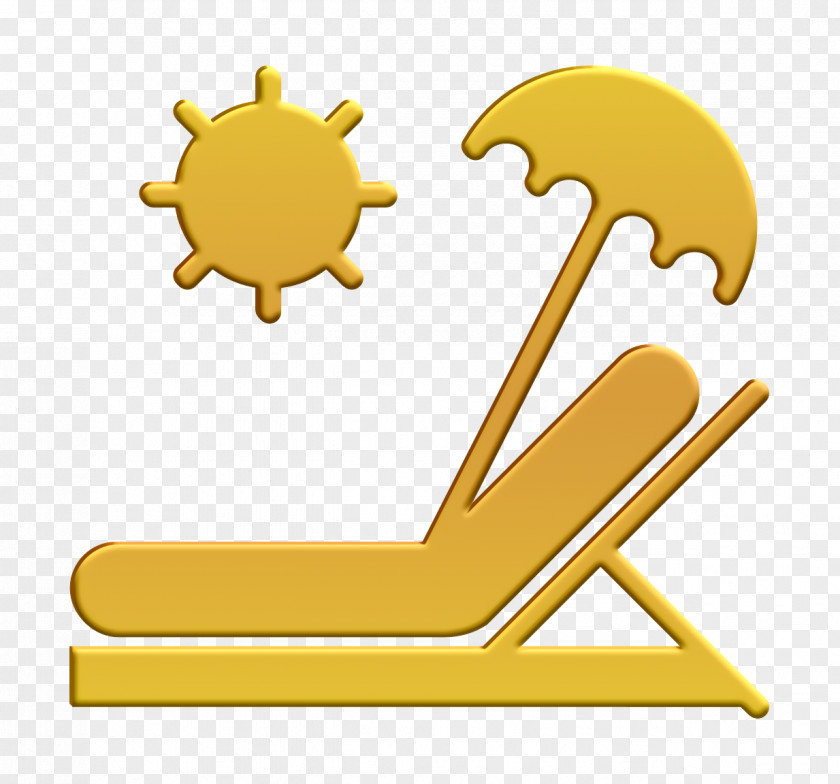 Sunbed Icon Travel Elements Beach PNG