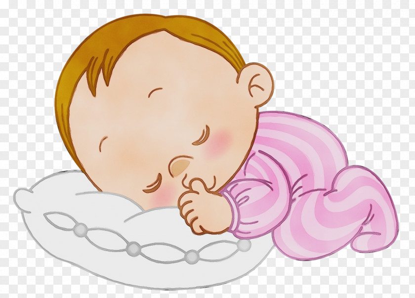 Baby Fictional Character Cartoon Nose Cheek Head Pink PNG