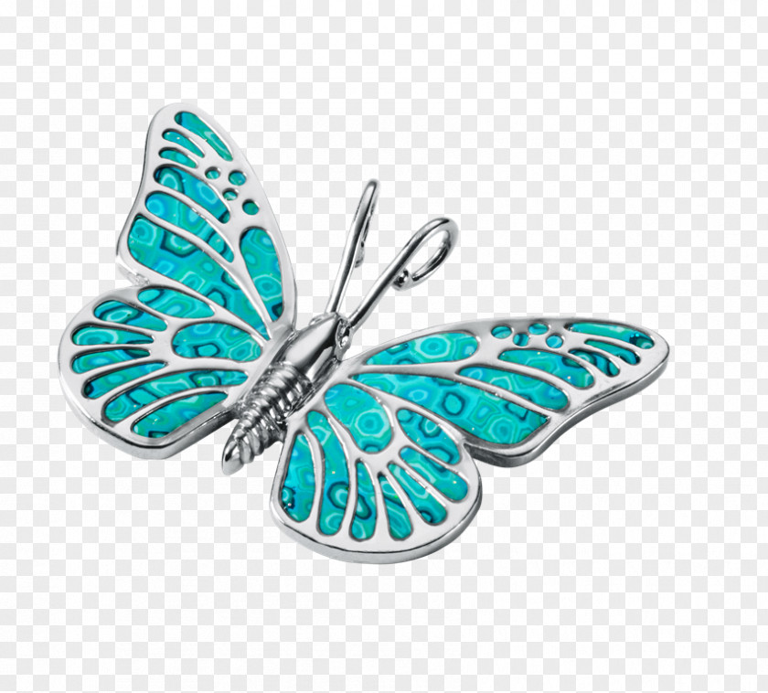 Butterfly Monarch Turquoise Jewellery Necklace PNG